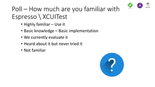 Xcui Test Appium vs Espresso and XCUI Test | PPTX