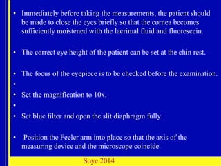 APPLANATION TONOMETRY (2) for Optometry .pptx