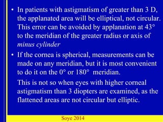 APPLANATION TONOMETRY (2) for Optometry .pptx
