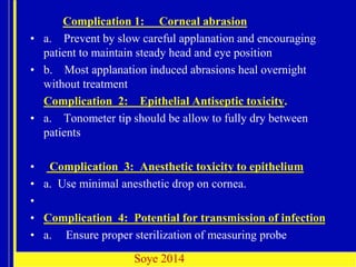 APPLANATION TONOMETRY (2) for Optometry .pptx