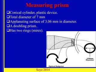 APPLANATION TONOMETRY (2) for Optometry .pptx