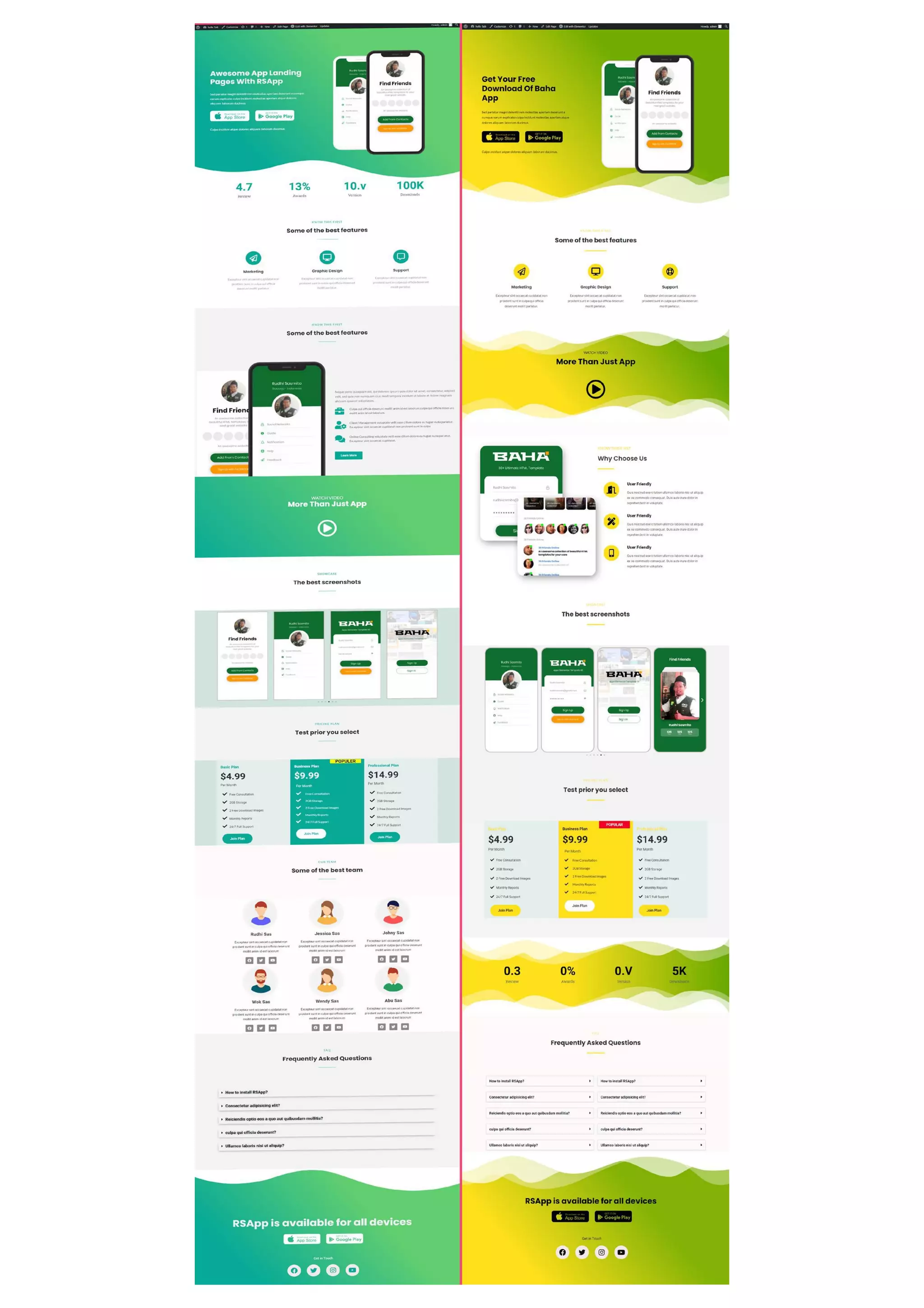 Image showcasing App landing page design | PDF
