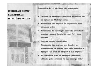 apresentação plano de investigação