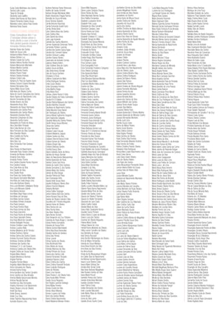 Suely Costa Martiniano dos Santos     Aurilene Barbosa Farias Reboucas       Eliane Millis Nogueira                Jachkeline Gomes da Silva Mello       Luzia Maria Nogueira Fontes           Monica Paiva Barbosa
Tarcisio Leite Lopes                  Avelina de Cassia Schmidt              Eliene Lopes Cardoso Chaves           Jaciara Magalhaes Ferreira            Luziene da Cruz Rodrigues             Monique de Lima Fiuza
Tjisae Ito Trindade                   Barbara Borges Montalvao Melo          Eliene Pereira da Silva               Jane Amelia da Silva Oliveira         Lya Rangeli Soares de Oliveira        Mychelle Andrade da Cunha
Vanderlia Carla Castilho              Beatriz Aparecida Chagas Ramos         Eliete Machado Barreto Santos         Janealheiro do Bonfim                 Magna Alves Saraiva                   Nadianne Thais Gabardo Xavier
Violeta Stael Nunes da Silva Gama     Benedita de Souza Almeida              Elina Padilha Fernandes               Janice Ayres de Moura Souza           Maira Azevedo Rezende                 Nadja Cristina Aleixo Costa
Viviane Fernanda Soares Souza         Bruna Terense Basseto                  Elisabete Loubacker Amim              Janiele Cristina de Oliveira          Maira Degiovani Stein                 Najla Kauara Alves do Vale
Waneska Lessa Lisboa Rosa Soares      Camila Antunes Assuncao                Elisabeth Felix Lucas                 Jaqueliny de Souza Dib                Malena Sulamita Gomes Fernandes       Nara Coelho Bastos Gomes
Wanessa Viana Soares                  Camila Fernanda Quatel Facio           Elisangela da Silva Carvalho          Jayrna dos Santos                     Manoela Samia Guimaraes Pinheiro      Natalia Fachetti Loyola
                                      Camila Olinda Vieira                   Elisimone Cassiano Jose               Jeniffer Christine de Matos Alencar   Mara Rubia Fontoura N de Almeida      Nataly Silva de Oliveira
CONSULTORAS SENIORES                  Carla Cristina Alves dos Santos        Eliuma Pereira da Costa               Jessica Aparecida da Silva            Marcel Bonbem Montanholi              Natasha Avella
Estas Consultoras têm 1 ou            Carla Cristina Silva                   Elivania Dias Ferreira                Jessica Oliveira Garcia               Marcela Cristina Alves                Nathalia Alves de Ataide Grangeiro
                                      Carla Gianeti dos Antos                Elizabeth Cristiane V C Lisboa        Joana Darc Alves de Oliveira          Marcela Patricia de Azevedo Estevam   Nathalia Caroline Rodrigues Santana
2 iniciadas diretas ativas e                                                 Elizabeth Rangel de Melo              Joanna Aparecida de Aguilar Macario
                                      Carla Lage Azevedo                                                                                                 Marcelly Menas Garcia Goncalves       Nathalia Ferreira Rodrigues
terão direito a usar o broche         Carleide dos Santos Moizinho           Elizangela Das Gracas Miranda         Joelha Rocha da Silva                 Marcia A Ferreira Araujo E Silva      Neide Maria Belini
Red Jacket quando tiverem 2           Carmen Aparecida Simionato Trento      Elizete Alves da Silva Gomes          Johnny Dias Chaves                    Marcia Aparecida do Nascimento        Nelcilia Lima de Andrade
Iniciadas Diretas Ativas              Carminolia Pinheiro Lacerda            Ely Christiana Canuto Porto Palmeir   Joseane Costa                         Marcia Bomkoski                       Nely Cavalcante Monteiro Rubin
Adenise Farias dos Santos             Carolina dos Santos Garcia Agea        Emanuela de Borba                     Joselene Jodao Almeida                Marcia Cristina Lucio Hummel          Neuraides Maria dos Santos
Adidis de Souza Leite                 Carolina Vaz Correard Galvao           Emanuelle Omoto Porto                 Joseli de Souza Alves                 Marcia da Silva Neves                 Neusimar Alves da Conceicao
Adriaanna Maria Pereira S. de Melo    Caroline Scheuer Ludwig                Emanuelle Sa Mary Seixas              Josiane do Amaral                     Marcia Girardi                        Neuzi Nogueira Dias Ciciliotti
Adriana Bottaro Luz                   Caroline Soares Silveira               Eneide Braga Oliva Rezende            Josiane Fidelis                       Marcia Morane F Buas                  Neva Aparecida Kusano
Adriana Carpes da Cunha               Cassimeire de Andrade Correia          Erci Borges da Silva                  Josiane Parreira                      Marcia Regina Goncalves               Nilvani de Sales Lopes
Adriana Helena Stumbo Romain          Catarina Oliveira Belem                Erica Camara Lopes                    Josiany Cardoso Cardoso               Marcia Roque da Silva                 Nizia Fernandes da Silva
Adriana Marconsim Machado             Catia Cristiane Silva de Castro        Erica Evangelista Porto               Josinete Viera Leite Abreu            Marcilane Campos de Miranda           Nubia Maria Lima S Cavalcante
Adriana Martins Gomide                Catiane Souza da Mota                  Erica Fernandes Frederico Colognezi   Joyce Mara dos Reis Nascimento        Margith Getulio dos Santos            Nubia Rafaela Pinto Regne Machado
Adriana Moreira Texeira               Celia Didomenico Bizinelli             Erica Oliveira Camargo                Julia de Oliveira Lopes               Maria Angela Pereira                  Olivia Natalia Candido Novy
Adriana Pizarro Foster                Celia de Souza Quinteiro               Erika Aparecida Masini                Juliana Cristina Moreira Silva        Maria Albanice Nunes Silva            Osana Pereira Guimaraes Rocha
Adriana Teixeira Andrade              Christiane G Picoli                    Erika Elisa Hirschmann                Juliana Cristina Rodrigues            Maria Alice Camargo Sanches           Ozani Cristina Rocha dos Santos
Adriane Cristini Leite                Cidilene Cavalcanti de Melo            Erika Wanessa Barbosa Mendes          Juliana Del Bianco Pereira            Maria Angelica Gomes                  Patricia Danielle Sardinha
Adrianny N. Pires do Espirito Santo   Cinthia Rodrigues Santana              Ethel Cox Viana Mafra                 Juliana Dias Ramos                    Maria Aparecida Praia da Trindade     Patricia Eilert da Costa
Adriany Socorro Soares Brandão        Cintia Couto Oliveira                  Euripedes Martins Vieira Junior       Juliana Nunes Ferreira                Maria Aparecida Rosa Firme            Patricia Freitas de Azevedo
Adriene Bernardes Silva               Cintia Goncalves Ferreira              Everton da Silva                      Juliana Ornelas de Oliveira Nogueir   Maria Azenilde de Lima Passos         Patricia Gonzaga Cesar
Agnes Meila Souza Costa               Cintia Martins Braga                   Fabiana de Jesus Santos               Juliana Paronetto Machado             Maria Cecilia Barione                 Patricia Labadessa Viana Polonio
Aidil Alves de Oliveira Cunha         Cintia Weiss Boot                      Fabiana Gobo Antonio                  Juliana Pereira Arruda                Maria Conceicao Pires Maciel          Patricia Madruga da Silva
Alane do Carmo Gonçalves dos Santos   Clarisse Juliane Nunes D Avila         Fabiana Martins de Sa                 Juliana Spadotto Veronez              Maria Cristina da Silva               Patricia Pelizaro Pocas
Alane Tayane do Nascimento Lima       Claudia Fabiana de Farias Guimarães    Fabiana Queiroz Querino               Juliane Almeida Abdo                  Maria da Conceicao da Silva Barra     Patricia Poliana Alves Teodoro
Alcemir Fernandes da Silva            Claudia N V B Batista                  Fabiane Farias Leandro                Juliane dos Santos da Silva           Maria da Cruz Rodrigues da S Sousa    Patricia Regace
Alcides Branco da Silva               Claudia Patricia Marques dos Santos    Fatima Fernandes dos Santos           Juliane Wilhelm dos Santos            Maria Dalva Carvalhosa da Silva       Paula Aparecida Costa Paim
Alessandra Aracy Silva                Claudia Valentina Dourado              Fatima Maria de Oliveira              Julliana Torres Avelar Duque          Maria Darci Silva                     Paula Fazio Fialho Fernandes
Alessandra de Araujo Henriques        Claudiana do Nascimento Santos         Fernanda Cristina Sueta Ideriha       Juscele Dias Martins                  Maria Das Gracas Neia de Souza        Paula Guedes Uemura da Fonseca
Alessandra dos Santos Pires           Cleide Macedo Goes Bairral             Fernanda Calsing                      Jussania Oliveira Faria               Maria Das Gracas Rodrigues de Lima    Paulo Tadashi Takahashi
Alessandra dos Santos Ribeiro         Cleir Rodrigues de Oliveira            Fernanda Fonseca Maciel Rinaldi       Jussara Aparecida D Oliveira Medina   Maria de Fatima Braga Leite           Pennsylvania de Carvalho F da Cruz
Alessandra Vanessa Rossi              Clenice Maciel Guilherme Gregorio      Fernanda Gueno Dartora                Jussara Aparecida de Miranda Coelho   Maria de Fatima da Silva Carneiro     Poliana Costa Santos
Alexandra Colognese da Silva          Clenir Aparecida Salapata              Fernanda Jacira Rodrigues             Jussara Bernasdes Monteiro            Maria de Fatima Ferreira Maia         Poliana Oliveira Cordeiro
Alexandra Santos Gama                 Cleudete Maria dos Santos Pereira      Fernanda Paula Andrade Cunha          Kamila Justi Lima                     Maria de Lourdes dos Santos Araujo    Polyane Leal da Silva
Alexsandra do Prado de Abreu          Cleuffe Tereza Souza Moreira           Fernanda Raquel dos Santos            Kamilla Souza Costa                   Maria de Lourdes Santos               Pricila Michele A de Moraes
Alica Silva Melo Trindade             Cleusa dos Santos                      Fernanda Shereiber                    Karine de Matos Pereira               Maria do Carmo Azevedo Silva          Pricirlaini Aparecida de Souza
Alice Celia Alencar de Lima           Cleusa Herrmann                        Flavia Barbosa Gomes Leal             Karine Souto Bezerra                  Maria do Carmo Fortuna Aragao         Priscila Alves dos Santos
Alice Ponciano da Silva Candido       Cristiane Furlan Fukuda                Flavia de P. E S.Hortencio Barroso    Katia Cristina Scherer                Maria Dolores de Paula Pereira        Priscila Araujo Penteado
Aline Brandão Ribeiro                 Cristiane Medeiros Jaques              Florence Pereira de Araujo            Katia Regina Peinado                  Maria Dominga Gabriel Peres           Priscila Barbosa Simoes
Aline Candido da Rocha                Cristiane Santos da Silva              Franciele da Silva Soares             Keila Coimbra de Oliveira             Maria Gorete Oliveira Gomes de Brit   Priscila Mustafa Pinto Gama
Aline Cristian Sabino                 Cristiane Stremel Barros Echeli        Franciele Hubner Teis Andrade         Keila Cristina Silva Ferreira         Maria Helena da Silva                 Procidonia Maria Xavier
Aline Dias Lira                       Cristiani Gomes de Oliveira            Francine Viriato Trevizan             Keila Fernandes Macedo Andreto        Maria Idenia Macedo A. de Almeida     Rafael dos Santos Guimaraes
Aline Fernandes Felix Santana         Cristiano Araujo Dias                  Francisca Possidonio Duarte           Keila Ferreira de Freitas             Maria Ires Franca de Brito            Rafaela de Freitas
Aline Freire                          Cristiano Barbosa Santos               Francisca Rosanjela de Carvalho       Kellma Christina Peixoto Oliveira     Maria Isabel Lopes Garcia da Cunha    Rafaela Zanoni Conejo
Aline Pereira do Nascimento           Crizolita Essucy Silva                 Fryda Natielle dos Santos Rodrigues   Kelsylene Viola Rodrigues             Maria Jacinta de Resende Borges       Rafaelle do Carmo Valente
Alzenaide Rosa Soares Liberato        Daiane Gabriela Zardo de Abreu         Gabriella Assumpcao Goncalves         Kenya Mara Lopes Nascimento Lobo      Maria Jose da Conceicao de Campos     Rafaelli Cristini de Oliveira Santo
Amanda de Moraes Sardinha             Daicileia de Araujo Damiao             Gabrielle Baiao dos Reis de Moraes    Kezia Costa Garcia                    Maria Lopes da Silva                  Raphaela Pereira
Amanda Faria Vieira                   Dalian do Nascimento Mascarenhas       Geany Mendona dos Santos              Lady Diana Xavier Oliveira            Maria Loreci Casagrande               Raquel Correa da Silva
Amanda Pereira Thome                  Daniela Aparecida de Paula             Geila Souza Evangelista Freire        Laila de Oliveira Ribeiro             Maria Lucas da Silva Lima             Raquel Fleury Magalhaes
Ana Carolina Bacelar Nunes Fiquene    Daniela Correa Sant Anna               Geiza Bahia Cardoso                   Lais Fejes dos Santos                 Maria Lucia Freitas de Campos         Raquel Reis Costa
Ana Carolina Fukase                   Daniela de Castro Diniz Cardoso        Geiza Maria Bomtempo                  Laisa Albuquerque Fioravante Silves   Maria Lucia L de Lima                 Rebecca Ferreira Arantes Miquet
Ana Celia Alves da Silva              Daniela Goncalves S. dos Santos        Genaide G da Silva                    Laricia Helana Belfort de Sousa       Maria Neuza Alves Amorim              Regiane Oderdenge
Ana Claudia da Silva                  Daniela Maria dos Santos               Geud Riane Alves Francisco            Larissa Faria de Ribeiro Belo         Maria Rilda Rodrigues Silva           Regina Elisabeth Brisolla de Mello
Ana Claudia Rosa                      Daniele da Silva Vargas                Giane de Araujo Barbosa               Laura Teran                           Maria Rita de Cassia Batista Luis     Rejane Daniele Martin
Ana Flavia dos Santos Melo            Danubia Patricia de Paiva              Girleide Galdino Fernandes            Lazara Mendes Duarte                  Maria Rita de Jesus Silva             Rejany dos Santos Ribeiro Pinheiro
Ana Glaucia Goncalves Machado         Darci Guimaraes Brito                  Gisele dos Santos Zorzan              Leidiane do Nascimento Machado        Maria Rita Rocha de Almeida           Renata Brandao Galhase
Ana Klicia da Costa Araujo Lima       Dayana Kelly Sousa Viana               Gisella Batista Vasconcelos           Leila Broeto                          Maria Rodrigues Loiola Noleto         Renata Cristina Silva
Ana Lidia Barbosa Oliveira            Dayelle Rodrigues Oliveira Silva       Giselly Felipe Trancoso               Leila Maria Oliveira Pinheiro         Maria Rosalia Nascimento dos Santos   Risomar Tavares Mendes Soares
Ana Lucia Monteiro Caltabiano Borge   Debora Franzoni Waigner                Giselly Louzeiro Mustafa Mafra Lop    Leonice Monteiro de Carvalho          Maria Rosario Oliveira Rocha          Rita de Cassia Mendes da Silva
Ana Luiza Marques Gabriel             Deisiana Monteiro                      Gislene Paola Barros Nascimento       Leticia Monteiro de Paula Teixeira    Maria Teresa Cauduro                  Rita de Fatima da Silva
Ana Marcia Veronez                    Denise Daltoe Tregnago                 Gisvania Maria Pires da Silva         Leticia Teixeira Fazito Rezende       Maria Teresa de Oliveira Cunha        Rita de Souza Miranda Neta
Ana Maria Bejar Rejas Lemos           Denise Helena Bard dos Santos          Givaldo dos Santos Junior             Liett Vicente Ferreira                Maria Tereza G Braz da Silva Morais   Rita Meira de Sousa
Ana Maria de Camargo                  Denize Bezerra Dias da Silva           Glaucia de Oliveira P Barreto         Ligia Nobre Mota                      Maria Vaubervania Costa Lima          Roberta de J. N. Malafaia
Ana Maria Gomes Soares                Desiree de Oliveira Carneiro Silva     Glaucia Gr. Muller Fernandes          Liliam Regina Campos                  Maria Veronica dos Santos Souza       Roberta Kojo Matsuura
Ana Maria Pinheiro Andrade            Deuzelina de F Ferreira Nogueira       Glauciane de Lara Costa               Lilian Catarina da Cruz Machado       Mariana de Jesus Pereira Ribeiro      Roberta Mara Menezes
Ana Paula Campos                      Dianara Farias de Oliveira             Gleice Coelho Cabral                  Lilian Cristina Cyrilo Dias           Mariane Mendonca Ribeiro Silva        Roberta Ribeiro Morais
Ana Paula Ferreira Ribas              Dilma Ramos de Lira                    Gleides Maria da Silva                Liliane da Cunha Toledo               Marilaine de Lourdes Vieira           Roberto Carlos Ribeiro de Oliveira
Ana Paula Gomes da Silva              Dilma Rocha Vieira                     Gracy Kelly Cavalcante Vericio        Liliane Machado Duarte                Marilda Firmino de Lima               Rodrigo Soares Gomes
Ana Paula Graminho                    Diva Alves Teixeira Silva              Graziele Cauhy Pichioni               Liliane Patricia de Assis Ameno       Marilene Araujo Ferreira Couto        Rosa Cristina Batista Resende
Ana Paula Rocha de Andrade            Djana Nunes Simoes                     Greice Branco Lopes de Moraes         Lindair da Silva                      Marina Stauffer A V Silva             Rosa Maria Ferreira da Silva
Ana Paula Sakanishi Pereira           Doris Benjamim da Cruz Pinheiro        Greice Luiza dos Santos               Loianne Cristiny Morais de Magalhãe   Marinalva Santos Guimaraes            Rosana Aparecida Mariquito de Jesus
Ana Rosa Moreli de Carvalho           Dulcineia de Paula Braga C. Carvalho   Guiomar de Oliveira Nogueira          Loyanne Priscilla Souza Silva         Marioni da Silva Portela              Rosana Ferreira
Andrea Battaglini Perusso             Edceia Pereira Goncalves               Helena Maria Donde                    Luana Almeida Araujo                  Marisa Sanches Pereira                Rosane Aparecida Barros Castro
Andrea Cristiane Lopes Pereira        Ediandra de Sousa Pinto                Helque Daiane de Lima                 Luana Cristina Albuquerque Santos     Maristela Correia Oliveira Costa      Rosangela Amorim Andriotti
Andrea Loureira Vilela                Edileine Gomes Marchewski              Hertell Rocha Modesto de Oliveira     Luana Estevam Santos                  Mariza Sergio                         Rosangela Aparecida Pereira de Melo
Andrea Medeiros de M. Ferreira        Edinei Vilas Boas Benevides            Hilda Leonor Carvalho de Oliveira     Luana Leal Leite                      Marizete Leandro de Souza             Rosangela Cordeiro Ribeiro
Andrea Pacheco Steiner                Edivalda Santos de Santana             Iara Bandeira de Araujo               Luci Anderson                         Marjori de Souza Krirte               Rosangela Eleuza Gouveia Nascimento
Andrea Selma dos Santos Soares        Edma Dias Pereira                      Ieda Tereza Boucault                  Luci Jane de Oliveira Ballerini       Marlei Gomes                          Rosangela M da S Medeiros
Andreia Drumond Santos Antunes        Edmar Leonel                           Ieda Bomfim Montenegro de Oliveira    Lucia de Fatima Magalhaes Farias      Marlene Mucedola                      Rosangela Souto Araujo Silva
Andressa Chahine de Melo              Edmea Santos de Oliveira               Ilma de Matos Fernandes               Lucia Fatima dos Santos               Marli Nonatto de Farias Fabris        Rosania Coelho Cavalcante
Andressa dos Santos Dias              Edna Alcoforado Reis                   Iolanda de Souza Mariano              Lucia Maria Lemos Aguiar              Marli Schneppir Gans                  Rose Mary Siqueira Nascimento
Andressa F. A. S. da Fonseca          Edna Oliveira de Sousa                 Irene Alves Amorim da Silva           Luciana de Fatima Sauer               Marly Nazare de Figueiredo Mendonca   Roseane Teixeira de Araujo
Andrezza Carolina de Oliveira Brito   Edneide Aldenora da Silva              Ireni Alves da Silva Ferreira         Luciana Fernandes da Silva            Marta Holz Vieira                     Rosecleia Cruz da Silva
Angela Cristina de Sousa Costa        Ednolia Pinheiro de Souza              Iria Vilma Anzini                     Luciana Goncalves M dos Santos        Mauren Leticia Delabri Porto          Roselei Perreira Dutra
Angela Maria Silverio                 Edvana dos Santos Leite                Irineia da Ap Albuquerque Vinagre     Luciana Hartt                         Mayara Canedo Machado Rosa            Rosemberg Wdarcio Lima dos Santos
Angela Mendonca Terencio              Edvania Fernandes Torquato             Iris Cleide Silva do Nascimento       Luciana Licas da Silva                Maylna Soares da Paixao               Rosemeire Ferreira Nunes
Angela Pedroso                        Eglesiana Raposo Lobao                 Irla Monica Gomes Nepomuceno          Luciana Santos Amorim                 Mayra Kerly Soares Santos             Rosiane Amaral Nunes
Angelica Ferreira Matos               Elaine Cristina dos Santos             Isaura Lucia Oliveira Costa           Luciana Spinola Sampaio               Melissa Lima E Silva                  Rosiane Fraga da Silva
Angelina Valleta Mendonca Cara        Elaine Cristina Pavanelli Trindade     Isaura Maria Gribogi Sari             Luciane Costa Kogevnikovs             Messia Maria Silva Menezes            Rosiniti Sousa de Olivera
Anice Goncalves de Oliveira           Elaine Custodio Rodrigues              Ismalia Aline Simas Conte             Luciane de Carvalho Pereira           Michelle Magalhaes Nisimura Pires     Rozangila da Silva Carvalho
Aniceris Karine Borgo                 Elaine de Almeida                      Itala Assis Barbosa Magalhaes         Luciane Weissheimer Werlang           Mila Wladia Araujo Girao Queiroz      Rubea Aparecida Medeiros
Anna Karollyne dos Santos Carvalho    Elaine Lima Ferreira                   Itala Rosiane Santos da Silva         Luciene Rocha Pereira Goncalves       Milena Maeda Yamaguishi               Sabrina Barros Silva Bastos
Anne Caroline da Silva Almeida        Elaine Pereira C. de Oliveira Faria    Ivana Maria Pezzuti                   Lucila de Almeida Garcia Rodrigues    Mineia Maria Silva Miranda            Sabrina Rodriguesb Cardoso
Antonia Marilia Vasconcelos Moreira   Elane Areda Melo Pinheiro              Ivaneide Pereira dos Santos           Lucileide Santos de Oliveira          Mirelle da Silva Bandeira             Salome Maria Brito Pinto
Antonia Neudia Barroso                Eleade Souza Nogueira                  Ivanete Victal Alves Mercado          Lucilene Gomes Rosa                   Miriam Rivania Santos                 Samantha Suely de Souza
Arenilton da Silva Fernandes          Elen Regina Lacerda Santiago           Ivanilda Candido Ferreira             Lucimar Aparecida Oliveira Freire     Mirian Cristine Pereira Pedroso       Sandra Batista Alves
Ariadna Filomena G do Nascimento      Elena Matias Ferreira                  Ivanir Fatima Costa                   Lucimar de Oliveira Saraiva           Miriane de Andrade Rangel             Sandra Catarina Mendes Rodrigues
Ariane Silvana Lima de Oliveiira      Elenara Duarte da Silva                Ivelise Bernardes dos Santos          Lucimar Holanda Aragao                Monica Abud Vilanova                  Sandra de Oliveira Barcelos E Silva
Arielli Tais Bisca                    Elenice Alves Miranda                  Ivete Lourdes Mazzardo                Ludimilla Sheyla da Silva             Monica Alves Salvador                 Sandra Regina Malho
Arlete Brasca Javaroni                Elenice Loureno de Freitas             Ivete Marilu Ribas de Oliveira        Luiz Fabio Fernandes                  Monica Ap. Pinheiro da Silva          Sayra Breena Costa de Oliveira
Arlete Cruz Silva                     Elenir dos Santos Ribeiro              Ivone Bruxel                          Luiza Andrea Souza de Lima            Monica Cristina da Silva Grunitzkx    Selma da Silva Zen
Arlete Tolentino Mascarenhas Viana    Eliana Cristina Vasconcelos            Ivone da Silva Leme                   Luna Regia Cabral de O Cardoso        Monica da Silva Araujo                Selma Lucia de Paula Goncalves
Auricelia Bezerra Lima                Eliane Medeiros Moraes Pereira         Izabella Bruna Duarte Costa           Luzia da Silva                        Monica Maria de Jesus                 Sheila Baptista Vieira
 