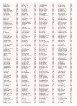 Katia Oliveira Iseki                  SAFIRA   Liliane Ramos dos Santos Machado      SAFIRA   Luzimar Gomes da Silva                SAFIRA   Maria Bernadete Fioresi               SAFIRA
Katia Preusser Nery                   SAFIRA   Liliane Rutz dos Santos               RUBI     Luzinete Valentim de Freitas          SAFIRA   Maria Campos de Brito                 SAFIRA
Katia Silene Paulo Vieira             SAFIRA   Lilliane Soares Varo Araujo           SAFIRA   Luzslaid dos Santos Barbosa           SAFIRA   Maria Carolina Araujo Ferreira        SAFIRA
Katia Vanessa Dornelas                SAFIRA   Lincoln da Silva                      SAFIRA   Lyana Braunstein                      SAFIRA   Maria Carolina Govetri Nicoletti      SAFIRA
Katiany Resende Vilarinho             RUBI     Lindaura Rodrigues B Casarotte        SAFIRA   Ma. Lirinete A.De Lima J. de Macedo   SAFIRA   Maria Carolina Rocha Assugeni         SAFIRA
Kedima Silveira de Sousa              SAFIRA   Lisiane Golembiewski Passuelo         SAFIRA   Magali Aranha                         SAFIRA   Maria Casas de Paiva                  RUBI
Keila Coimbra de Oliveira             SAFIRA   Lisiane Pires Bortoli                 RUBI     Magda Ferreira Bernardes              RUBI     Maria Cecilia da Cunha Santos         SAFIRA
Keila Cristina Silva Ferreira         SAFIRA   Lislaine Silveira Costa               SAFIRA   Magna Ribeiro Do Nascimento           SAFIRA   Maria Cecilia da Fonseca              SAFIRA
Keila Gilene Barros Bendelaque        RUBI     Livia Branco Correa                   SAFIRA   Maina Moraes Albuquerque              SAFIRA   Maria Cecilia de Araujo Lima          SAFIRA
Keila Roberta Mascarenhas Souza       SAFIRA   Livia Cristina de Souza Viol          RUBI     Maira Azevedo Rezende                 RUBI     Maria Cecilia de Oliveira Casaes      SAFIRA
Keili Nagano Bezerra                  SAFIRA   Livia Ferreira Rangel                 SAFIRA   Maira Baldin                          SAFIRA   Maria Cecilia Santana Figueiredo      SAFIRA
Keilla Cristiane Sampaio C da Costa   RUBI     Livia Schmoeller P. R. Kaminski       RUBI     Maira Gerolim Leone Borges            RUBI     Maria Celia Freire Araujo             SAFIRA
Kelciara Sousa Nunes                  SAFIRA   Liviane Vieira de Sousa               RUBI     Maira Layla Melo de Matos             SAFIRA   Maria Celia Ribeiro Pignaton          RUBI
Kelen Cristina Duarte Silva           SAFIRA   Livyanne Alves da Silva               SAFIRA   Mairce Muller de Melo                 RUBI     Maria Celma Corgosinho Dalla Costa    SAFIRA
Keliane Alves Cirqueira               SAFIRA   Loiane Gomes da Silva                 SAFIRA   Maisa Aparecida da Silva Ismael       RUBI     Maria Creuzina L.Goveia Pereira       RUBI
Kellen Cristina Soares de Souza       RUBI     Loianne Cristiny Morais de Magalhae   RUBI     Maite Marinho de Oliveira             SAFIRA   Maria Cristina de Menezes Mendes      SAFIRA
Kellen de Souza Santos da Silva       RUBI     Lorena de Araujo Soare                RUBI     Malena Sulamita Gomes Fernandes       RUBI     Maria Cristina Friedmann              RUBI
Kelli Cristina Ferreira dos Santos    RUBI     Lorena Paiva Sampaio                  RUBI     Manoela Nunes Silva                   SAFIRA   Maria da Conceicao Luz Braga          SAFIRA
Kelly Costa da Silva                  SAFIRA   Lorenza Gomes Brandao L de Almeida    RUBI     Manuela Delsin                        RUBI     Maria da Conceicao V Rocha            SAFIRA
Kelly Oliveira Araujo                 SAFIRA   Lori Mathilde Zatti                   RUBI     Mara Lucia Costa Caldeira             SAFIRA   Maria da Gloria Soares dos Santos     SAFIRA
Kelly Priscila Lopes Costa            SAFIRA   Louise Costa Borges                   SAFIRA   Mara Carmen Ribeiro Franzoloso        RUBI     Maria da Penha Coelho Souza Almeida   SAFIRA
Kelly Tatiane Gonçalves dos Santos    SAFIRA   Louise Dutra Patricio                 SAFIRA   Mara Cristina da Silva Stecca         SAFIRA   Maria Dalva Carvalhosa da Silva       RUBI
Keme Odeane de Carvalho Kobayashi     RUBI     Louise Fernanda de A N Goncalves      SAFIRA   Mara Denise Wiecheteck                SAFIRA   Maria Daniella da Silva               SAFIRA
Kendria P Nogueira                    SAFIRA   Lourdes Vania Borges de Araujo        SAFIRA   Mara Fabiana Lopes de Souza           SAFIRA   Maria Das Doures Aderalda Duarte      RUBI
Kennedy Luiz Gonçalves Lopres         SAFIRA   Lozangela Hekert de F Domingues       RUBI     Mara Lucia Francisco Ribeiro          RUBI     Maria Das Gracas Batista Gomes        SAFIRA
Kennya Aparecida Teles Fernandes      SAFIRA   Luana Carla Andre                     SAFIRA   Mara Lucia Vitorino Correia           RUBI     Maria Das Gracas da Silva             SAFIRA
Kenya Bernardo Nascimento             SAFIRA   Luana Lenzi                           RUBI     Mara Rozangela Santos Monte Verde     SAFIRA   Maria Das Gracas da Silva             SAFIRA
Kenya Mara Lopes Nascimento Lobo      SAFIRA   Lucelia de Abreu Ferreira Oliveira    RUBI     Mara Rubia Fontoura N de Almeida      SAFIRA   Maria Das Gracas Lopes Gava           SAFIRA
Kenya Suellen Costa                   RUBI     Lucelina Sena                         SAFIRA   Mara Selma Alves Batista              RUBI     Maria Das Gracas Netto Guimaraes      SAFIRA
Ketily Simei Pavanelli de Santana     RUBI     Luci Maria Pavlak                     SAFIRA   Mara Susana Krugmann                  RUBI     Maria Das Gracas Silva Freire         SAFIRA
Ketlen Doroti Bertasso                SAFIRA   Lucia Aparecida Soares Caetano        SAFIRA   Maraiza Duarte Silva                  SAFIRA   Maria Das Gracas Silva Moreira        SAFIRA
Keyla Christina Almeida Portela       RUBI     Lucia Burei Silveira                  SAFIRA   Maraiza Sousa Nobre                   SAFIRA   Maria de Fatima A Firmino             SAFIRA
Keyla Cristina Oliveira Fernandes     SAFIRA   Lucia Correia                         SAFIRA   Marcela Almeida Nery                  SAFIRA   Maria de Fatima Correa Ribeiro        SAFIRA
Keyla Farias Nunes Pagliosa           RUBI     Lucia de Lourdes Ferraz Santos        SAFIRA   Marcela Grahl Bergallo                SAFIRA   Maria de Fatima Guimaraes Gomes       RUBI
Kiyoko Higa                           SAFIRA   Lucia Do Carmo Passos Xavier          RUBI     Marcela Issa Martins                  SAFIRA   Maria de Fatima Poepcke Ribeiro       RUBI
Kizi Tiemi Kobayashi                  SAFIRA   Lucia Elenir Barbosa Gerdorf          SAFIRA   Marcela Lopes Ferreira                SAFIRA   Maria de Fatima Rocha de Castilho     SAFIRA
Klavdia Francelino de Castro          SAFIRA   Lucia Helena Leonardi Garcia          RUBI     Marcela Maria Farias Prado Feitosa    SAFIRA   Maria de Jesus Alves Oliveira         SAFIRA
Laide Rosa Mattos                     RUBI     Lucia Helena Pinto Teixeira           RUBI     Marcele Cristina Fernandez Dragone    SAFIRA   Maria de Jesus Oliveira               SAFIRA
Laila Aparecida R Andrade             RUBI     Lucia Helena Vieira Sperandio         SAFIRA   Marcele Valente Castelar              RUBI     Maria de Lourdes C Duquesnois         SAFIRA
Laila de Oliveira Ribeiro             RUBI     Lucia Helena Wulk                     RUBI     Marcelle Barcelos Franco de Freitas   SAFIRA   Maria de Lourdes de J dos Santos      SAFIRA
Lais Cristina de Matos Carvalho       RUBI     Lucia Lumi Yokomizo Suguimoto         SAFIRA   Marcelle Correa Jordao                SAFIRA   Maria de Lourdes de Melo Oliveira     SAFIRA
Lana Carla de Melo Ferreira           SAFIRA   Lucia Maria da Rocha                  RUBI     Marcelly Menas Garcia Goncalves       SAFIRA   Maria de Lourdes de Oliveira          SAFIRA
Lana Kelya Silva Correa               RUBI     Lucia Stocovich                       SAFIRA   Marcelo da Costa Soares               SAFIRA   Maria de Lourdes dos Santos           SAFIRA
Lana Thaise Almeida Pacheco           SAFIRA   Luciana Amarante Cidade Borges        SAFIRA   Marcia Alves Mota                     SAFIRA   Maria de Lourdes Fagundes             RUBI
Lani Cristina T Oliveira              RUBI     Luciana Azevedo Lima                  SAFIRA   Marcia Alves Sousa                    SAFIRA   Maria de Lourdes Fleury G Pereira     SAFIRA
Lanna Bruna de Oliveira Lima          SAFIRA   Luciana Azevedo Vieira                SAFIRA   Marcia Analia Rosa                    SAFIRA   Maria de Lourdes Marques              SAFIRA
Lara Della Torre de Oliveira          RUBI     Luciana Balieiro da Silva             SAFIRA   Marcia Andrea Castro de S Marques     RUBI     Maria de Lurdes da S Oliveira         SAFIRA
Larissa Raquel Pinheiro G Pessoa      RUBI     Luciana Boldoni Sedano                SAFIRA   Marcia Ap. Matheus de O. Cavalcante   RUBI     Maria Dilvan Soares Meireles          RUBI
Laura Caroline Pohl Costa             SAFIRA   Luciana Borges Pereira                SAFIRA   Marcia Aparecida Steque Martins       SAFIRA   Maria Divina Santos Souza             SAFIRA
Laura Marcia Boulhosa de Noronha      SAFIRA   Luciana Clemente da Silva Morilha     SAFIRA   Marcia Beatriz Pereira de Sousa       RUBI     Maria Do Carmo                        SAFIRA
Laura Rosangela F de L Villas Boas    RUBI     Luciana Cristina Domingues Ribeiro    RUBI     Marcia Cassol Pimenta                 SAFIRA   Maria Do Carmo da Silva               RUBI
Laura Vecuna de Almeida               SAFIRA   Luciana de Oliveira Barboza Garcia    RUBI     Marcia Claudia Klingohr Malagon       SAFIRA   Maria Do Carmo Eyer Cabral            RUBI
Laurivalda Gomes Barbosa              SAFIRA   Luciana de Oliveira Coelho            RUBI     Marcia Costa de Jesus                 SAFIRA   Maria Do Carmo Pimenta Barbosa        SAFIRA
Lazara Maria Marques Oliveira         SAFIRA   Luciana de Oliveira Magalhaes Pinto   RUBI     Marcia Cristina Gomes F.Motta         RUBI     Maria Do Carmo Rodrigues de Castro    SAFIRA
Lazara Mendes Duarte                  RUBI     Luciana de Oliveira Sampaio           SAFIRA   Marcia Cristina Zopelari Maciel       SAFIRA   Maria Do Carmo Silva                  SAFIRA
Lea Cristina Fernandes M Rodrigues    SAFIRA   Luciana Diniz Rezende                 RUBI     Marcia da Silva Nascimento            SAFIRA   Maria Do Livramento Gomes Portela     SAFIRA
Leandra Costa Ferreira                RUBI     Luciana dos Santos Almeida            SAFIRA   Marcia Erika Rocha de Sousa           SAFIRA   Maria Do Perpetuo Socorro A. Silva    RUBI
Leandra Felipe de Oliveira            SAFIRA   Luciana Duca Costa                    RUBI     Marcia Ines da Silva                  RUBI     Maria Do Socorro de Sousa Carvalho    SAFIRA
Leide Zulma Silvana da Silva          SAFIRA   Luciana Feliciano                     SAFIRA   Marcia Maria Novaes Augusto           SAFIRA   Maria Do Socorro Guerra Uchoa         SAFIRA
Leidiane Do Nascimento Machado        SAFIRA   Luciana Fernandes de Freitas          SAFIRA   Marcia Marques de Carvalho            RUBI     Maria Do Socorro L Brazao e Silva     SAFIRA
Leidijane Oliveira Lima Amaral        RUBI     Luciana Fonseca de Azevedo            RUBI     Marcia Miranda Duarte                 SAFIRA   Maria Do Socorro Marques da Costa     SAFIRA
Leila Betania F Silva Santos          RUBI     Luciana Fonseca dos Santos            SAFIRA   Marcia Morane F Buas                  RUBI     Maria Do Socorro Oliveira             RUBI
Leila Broeto                          SAFIRA   Luciana Gomes de Oliveira             RUBI     Marcia Nicolau Passos Bueno           SAFIRA   Maria dos Anjos Jesus Andrade Prate   SAFIRA
Leila Maria Alves                     SAFIRA   Luciana Gonçalves de Azevedo Coelho   SAFIRA   Marcia Nubia Araujo Vieira            SAFIRA   Maria Edimeia Cardoso da Silva        RUBI
Leila Maria Franco                    SAFIRA   Luciana Martins Rezende               RUBI     Marcia R. M.Canavezes de Oliveira     SAFIRA   Maria Elena Ferreira Maciel           SAFIRA
Leila Maria Schaan                    RUBI     Luciana Menezes Costa                 SAFIRA   Marcia Raquel Menezes Ribeiro         SAFIRA   Maria Elenita Barcik Goria            SAFIRA
Leiliane Shirley da Silva             SAFIRA   Luciana Pitasi Arguelhes              SAFIRA   Marcia Regina Melo A Eleuterio        SAFIRA   Maria Elizabeth da Silva Batista      SAFIRA
Leiva Vania Oliveira de Souza         RUBI     Luciana Policarpo Gonçalves Canuto    RUBI     Marcia Sanae Murai Higashi            SAFIRA   Maria Elizangela Martins Mota         SAFIRA
Leni Acosta Das Chagas                SAFIRA   Luciana Pontoglio Cristovao           SAFIRA   Marcia Santos de Jesus                SAFIRA   Maria Elizete Pereira Pinto Azevedo   RUBI
Leni Aparecida da Silva Oliveira      RUBI     Luciana Ramos Rebello Leite           RUBI     Marcia Santos Martins                 SAFIRA   Maria Eloiza Claudino de Almeida      RUBI
Leni Fatima Agostinho Mota            SAFIRA   Luciana Serafim                       RUBI     Marcia Tardim Moreira                 SAFIRA   Maria Eloiza Gurgel                   SAFIRA
Lenilson Pericles Cornacini           SAFIRA   Luciana Silva Carreira Brasilino      SAFIRA   Marcia Valeria Monteiro Justino       SAFIRA   Maria Elza Rocha Cardoso              RUBI
Lenir Palhares Mendonca               SAFIRA   Luciana Soares Liborio Rossi          RUBI     Marcileia Oliveira de Moraes          SAFIRA   Maria Emilia da Cruz                  RUBI
Lenira Lana Correia Leal              SAFIRA   Luciana Vargas de Souza               SAFIRA   Marcilena Caixeta Borges              SAFIRA   Maria Emilia Ramos dos Reis           SAFIRA
Lenivania Araujo Menezes              SAFIRA   Luciana Viana dos Santos Fidelis      SAFIRA   Marcilene Euzebia da Silva            SAFIRA   Maria Emilia Siqueira Brilhante       SAFIRA
Leonardo Bruno Soares de Lima         SAFIRA   Luciana Vida Fonseca                  SAFIRA   Marcio Tomas Ramos                    RUBI     Maria Eunice de Oliveira              SAFIRA
Leonice dos Passos                    SAFIRA   Luciana Zanini                        SAFIRA   Marcleide Abreu                       SAFIRA   Maria Fabiana dos Santos Cunha        RUBI
Leonides Vaz Domingues                SAFIRA   Luciane Albano Capela de Oliveira     SAFIRA   Marco Vinicio Silva da Cunha          SAFIRA   Maria Francineuza Candida Gurgel      SAFIRA
Leonilda Marques da Silva             SAFIRA   Luciane Alves Machado                 SAFIRA   Marcy Terezinha Braga Camara          RUBI     Maria Gardenia da S. Reis Saraiva     SAFIRA
Leonita Machry                        RUBI     Luciane Andreo Ribeiro                RUBI     Margarete Acordi                      RUBI     Maria Geralda Melo                    SAFIRA
Leonor Lehtinen de C. D. Lorena       RUBI     Luciane Campos da Silva               SAFIRA   Margarete Frasao Nogueira             SAFIRA   Maria Gioconda Simonete               SAFIRA
Leonora Machado Schuster              SAFIRA   Luciane Claudia Rigolin Bernardes     SAFIRA   Margarete Perim                       SAFIRA   Maria Helena de Oliveira Souza        RUBI
Leticia Bispo Souza Araujo            RUBI     Luciane Henrique Alves                SAFIRA   Margareth Dallagnoll                  SAFIRA   Maria Helena Fonseca Teixeira         RUBI
Leticia Branco Correa                 SAFIRA   Luciane Stella Zambon                 RUBI     Margareth Velho Azevedo Praca         SAFIRA   Maria Helena Mendes Monteiro          SAFIRA
Leticia Helena Ilha                   RUBI     Luciane Weissheimer Werlang           RUBI     Margarethe Emmerich Lucchesi Beck J   RUBI     Maria Helena Oliveira Bretas          SAFIRA
Leticia Nunes Nascimento              SAFIRA   Luciani de Amorim Ferraro             RUBI     Mari Sandra Rosolen                   SAFIRA   Maria Helena Teixeira da Silva        SAFIRA
Leticia Regina Braz                   RUBI     Luciano Rodrigues dos Santos          SAFIRA   Maria Zulmira Correia Sampaio         SAFIRA   Maria Herminia Fogaca A Vantini       RUBI
Leticia Rietjens                      RUBI     Lucidalva Lopes Lemos Cruz            RUBI     Maria Abadia Rodrigues Barboza        SAFIRA   Maria Hilda Felix de Azevedo          SAFIRA
Leticia Viani Mamprim Basile          SAFIRA   Lucilene Coelho Sa                    SAFIRA   Maria Albanice Nunes Silva            RUBI     Maria Hizelda Torres Tenorio          SAFIRA
Leura Jane Apolinario                 SAFIRA   Lucilene Cristina Zinni               RUBI     Maria Alice Camargo Sanches           SAFIRA   Maria Ilnar Ursulino                  RUBI
Leylanne Nogueira Rezende             SAFIRA   Lucilene Cunha Soares                 SAFIRA   Maria Alice Casimiro Damasceno        SAFIRA   Maria Ines dos Santos                 SAFIRA
Lia Arantes Escossio                  SAFIRA   Lucilene Ribeiro da Silva             SAFIRA   Maria Alice Cavalcante Fernandes      RUBI     Maria Ines Guassu Carvalho            SAFIRA
Liamar Sioffi                         SAFIRA   Lucilia Aparecida dos Santos          RUBI     Maria Alice de Souza Nogueira         SAFIRA   Maria Ines Mesquita Lopes             SAFIRA
Liane de Almeida Fiorillo             RUBI     Lucillayne de Fatima Alves            SAFIRA   Maria Amelia Alves de Freitas         SAFIRA   Maria Ines Spadotto Nachreiner        SAFIRA
Liani Steffen Monteiro                RUBI     Lucimar Barbosa Viana                 SAFIRA   Maria Angela de Oliveira Franzoi      RUBI     Maria Isabel Carvalho Machado         SAFIRA
Lidia Maria Ferro Prado Ruiz          SAFIRA   Lucimar da Silva Machado              SAFIRA   Maria Angelica Gomes Ferreira         SAFIRA   Maria Isabel Mendonca                 SAFIRA
Lidiane Gomes de Lima                 SAFIRA   Lucimar Ines da Silva Mello           RUBI     Maria Angelica M dos Santos           RUBI     Maria Isabel Pepe Marinho             SAFIRA
Lidiane Margato de Resende            SAFIRA   Lucimar Nery de Souza                 SAFIRA   Maria Anita Pereira Do Prado          SAFIRA   Maria Izabel Rodrigues Pereira        RUBI
Ligia de Souza Chaves                 SAFIRA   Lucimar Rosa Fagundes da S Ozolio     RUBI     Maria Antunes Fetzer                  SAFIRA   Maria Izabel Villas Boas S Alencar    RUBI
Ligia Saade Do Nascimento             SAFIRA   Lucimara Ferrari Marim                SAFIRA   Maria Aparecida Souza Brandao         SAFIRA   Maria Izaneuba de Carbalho            RUBI
Lilia Lima Bremgartner                SAFIRA   Lucimara Miranda Frez Tedardi         RUBI     Maria Aparecida Angelica de Souza     RUBI     Maria Izete Barbosa Luiz              SAFIRA
Liliam Mirtes Quadrado Alves          SAFIRA   Lucimara Regina Guerreiro             SAFIRA   Maria Aparecida Barbosa Terra         SAFIRA   Maria Jose Brandao e Magalhaes        RUBI
Lilian Alessandra de Almeida          SAFIRA   Lucinea da Silva                      RUBI     Maria Aparecida de Avila Couto        SAFIRA   Maria Jose Costa                      SAFIRA
Lilian Alves da Costa Teixeira        SAFIRA   Luciula Vequi Martins Granemann       RUBI     Maria Aparecida de Menezes            RUBI     Maria Jose de Andrade                 SAFIRA
Lilian Caetano Simoes                 SAFIRA   Lucivania Pires de Prado              RUBI     Maria Aparecida de Oliveira Pereira   RUBI     Maria Jose de Araujo                  SAFIRA
Lilian de Castro Jannotti Santana     RUBI     Lucynara Barroso Galo                 SAFIRA   Maria Aparecida Do Nascimento         SAFIRA   Maria Jose Fernandes Vieira           SAFIRA
Lilian Eiko Yamanaka                  SAFIRA   Ludimila Abolar Valerio               RUBI     Maria Aparecida dos Santos            RUBI     Maria Jose Ferreira Soares            SAFIRA
Lilian Flavia dos Santos Teixeira     SAFIRA   Ludmirian Barreira Brito              RUBI     Maria Aparecida F.Anjos Gonçalves     SAFIRA   Maria Jose Martins Pereira            SAFIRA
Lilian Ines de Oliveira Robadel       RUBI     Luhan Leandro Costa                   SAFIRA   Maria Aparecida Ferreira Rocha        SAFIRA   Maria Jose Oliveira Costa Pissutti    SAFIRA
Lilian Mara Santos Moreira            RUBI     Luis Gonzaga Vasconcelos Neto         SAFIRA   Maria Aparecida Lacerda               SAFIRA   Maria Jucinete Firmino da Silva       SAFIRA
Lilian Maria dos Santos Gomes         SAFIRA   Luisa Angelica Silveira Seganfredo    SAFIRA   Maria Aparecida Moura                 SAFIRA   Maria Julia Carvalho Floriano         RUBI
Lilian Millas Leao                    SAFIRA   Luiz Fabiano Florindo                 SAFIRA   Maria Aparecida Pereira de Sousa      RUBI     Maria Julieta Ribeiro                 RUBI
Lilian Pinheiro Moura Cunha           SAFIRA   Luiza Carla Almanca de Emery C Arau   RUBI     Maria Aparecida Pereira Maques        RUBI     Maria Justina Czys                    SAFIRA
Lilian Raquel Von R Giordani          SAFIRA   Luiza Do Nascimento Barros Oliveira   SAFIRA   Maria Aparecida Pereira Moreira       SAFIRA   Maria Laura Hummel Lima Minucci       RUBI
Lilian Resende Do Nascimento          SAFIRA   Luiza Mariko Kawae Yufu               SAFIRA   Maria Auxiliadora Araujo Nobre        SAFIRA   Maria Leia Lessa Pucu                 SAFIRA
Lilian Rodrigues dos Santos           SAFIRA   Luiza Vieira dos Santos               SAFIRA   Maria Auxiliadora Hora de Oliveira    RUBI     Maria Leonor Flaminio Murakami        SAFIRA
Lilian Rosendo Marques                RUBI     Lumi Takaki Hirata                    SAFIRA   Maria Auxiliadora Miranda             SAFIRA   Maria Liduina Nantua Beserra Porfir   RUBI
Lilian Stephani Potter Luchtenberg    SAFIRA   Lurdes Akie Kuboki                    SAFIRA   Maria Avay Lima Santos                SAFIRA   Maria Lopes da Silva                  SAFIRA
Lilian Valente de Figueiredo          SAFIRA   Luzelena da Costa Louro Portilho      SAFIRA   Maria Balbina Macedo de Lima          SAFIRA   Maria Lucas da Silva Lima             SAFIRA
Liliana Ferreira de Freitas           SAFIRA   Luzia da Gloria Santos Trancoso       RUBI     Maria Barbosa de Vasconcelos          SAFIRA   Maria Luci da Rocha Batista           SAFIRA
Liliana Silva Lopes                   SAFIRA   Luzia Paula Morais                    SAFIRA   Maria Beatriz Rocha                   SAFIRA   Maria Lucia da Conceicao              RUBI
Liliane Macedo Silva Cardin           SAFIRA   Luziene Cri Rezende Oliveira Silva    RUBI     Maria Bento Rodrigues                 SAFIRA   Maria Lucia F Rabelo                  SAFIRA
 