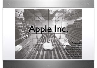 Apple Inc.
                    A cura di:
        Michele Damiano Torelli
                  Michele Vacca
        Giandonato Mastronardi
              Giuliano Giannico
             Francesco Sportelli
            Michele Quintavalle



    1
 