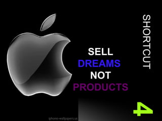 SHORTCUT   4 SELL  DREAMS   NOT  PRODUCTS 