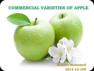 COMMERCIAL VARIETIES OF APPLE
Sameer Muhamed
2014-12-109
1
 