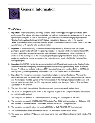 Apple eMac Hardware Service Manual