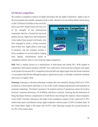 Apple.inc Rivals Overview of Apple Incorporation | PDF
