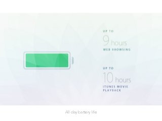 All day battery life
 