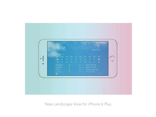 New Landscape View for iPhone 6 Plus