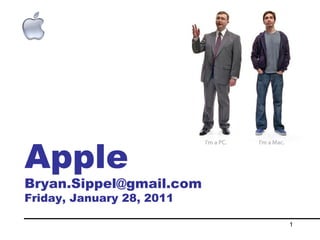 Apple [email_address] Friday, January 28, 2011 