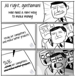 Apple vs Samsung meme generated