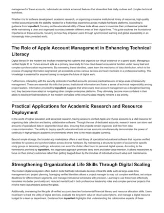 Mastering Apple ID and iTunes Accounts for Education and Professional ...