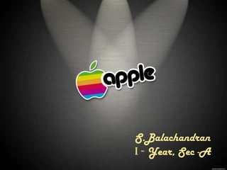 S.BalachandranI - Year, Sec -A