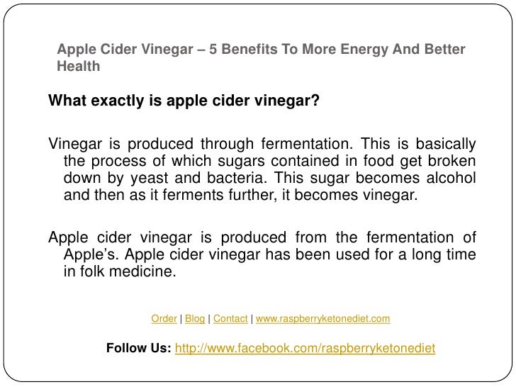 Apple cider vinegar 5 benefits to more energy and better