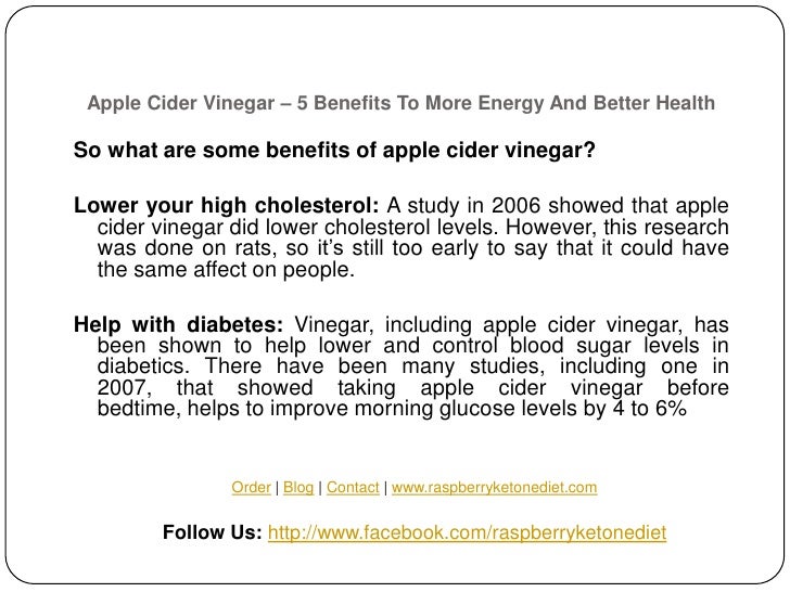 Apple cider vinegar 5 benefits to more energy and better