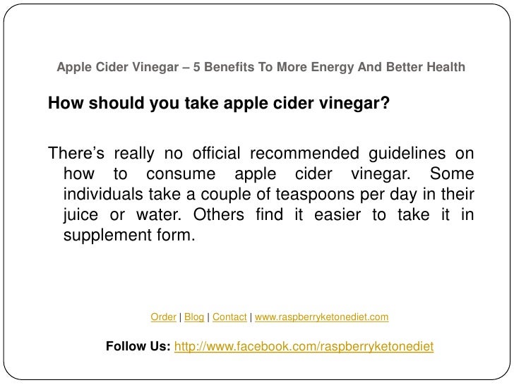 Apple Cider Vinegar – 5 Benefits To More Energy And Better
