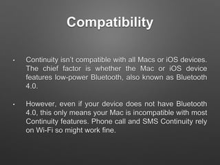 Apple continuity | PPTX