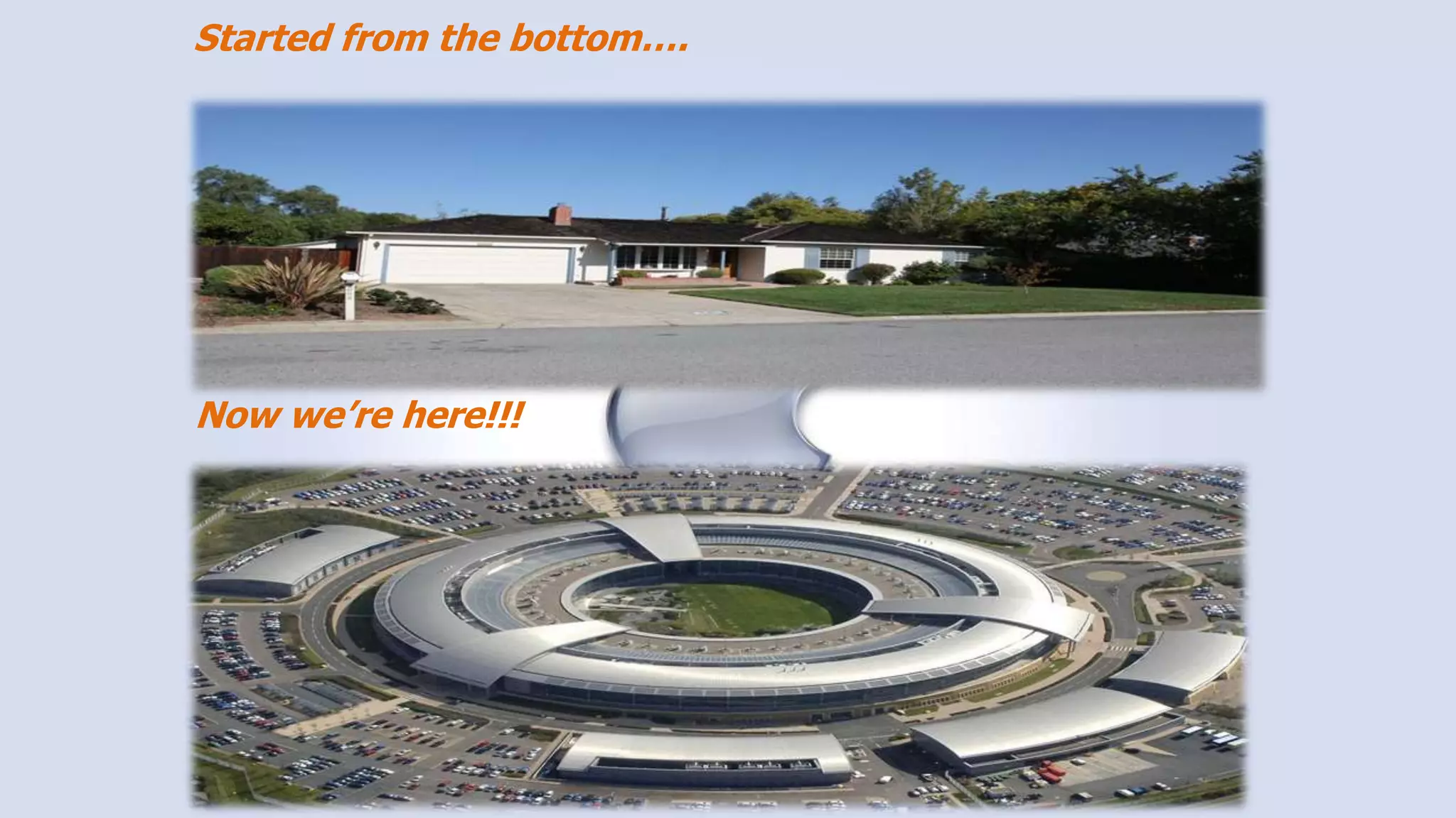 Started from the bottom….
Now we’re here!!!
 