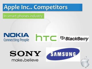 48
Apple Inc.. Competitors
In smart phones industry
 