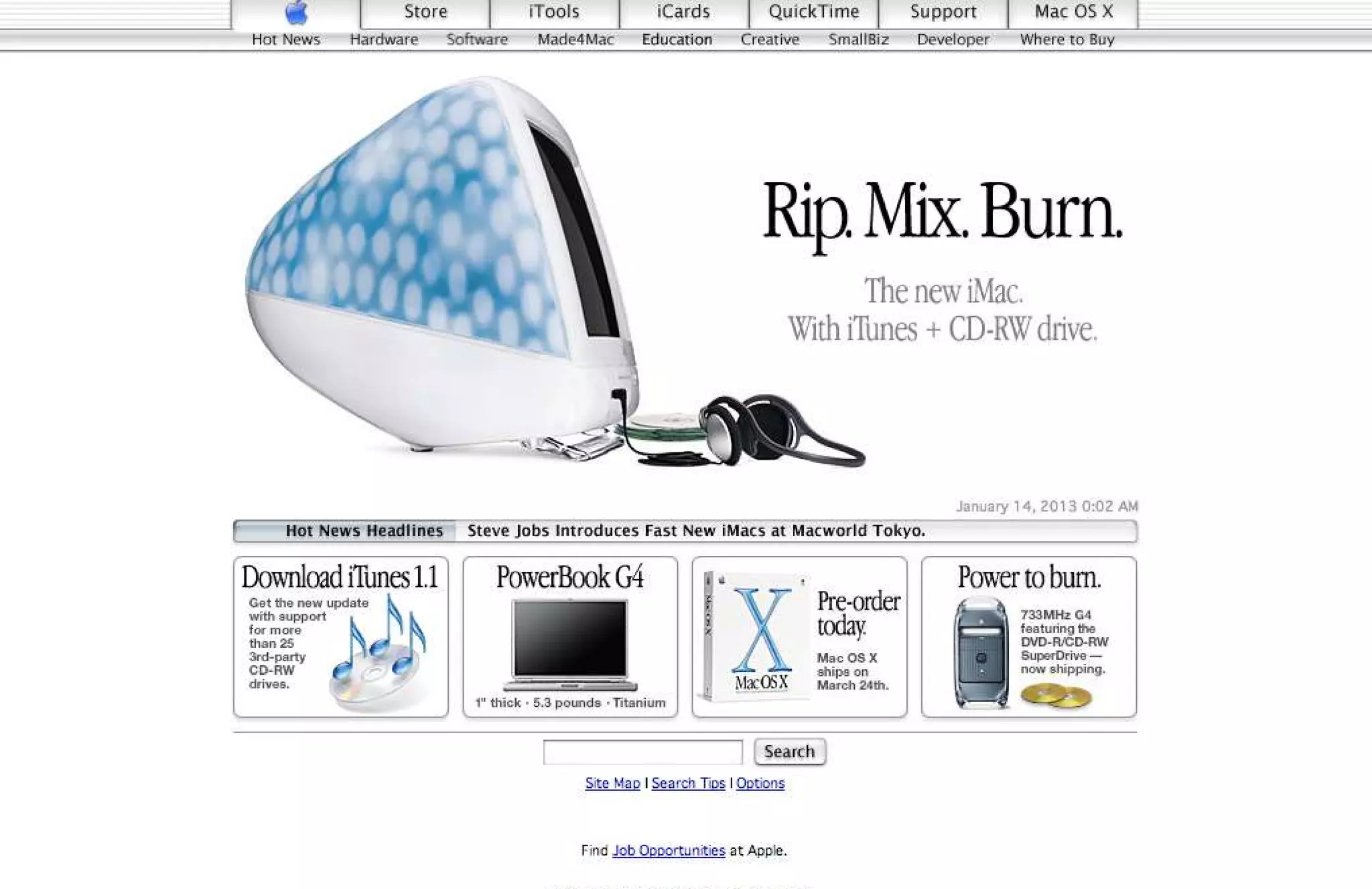 15 Years of Apple's Homepage