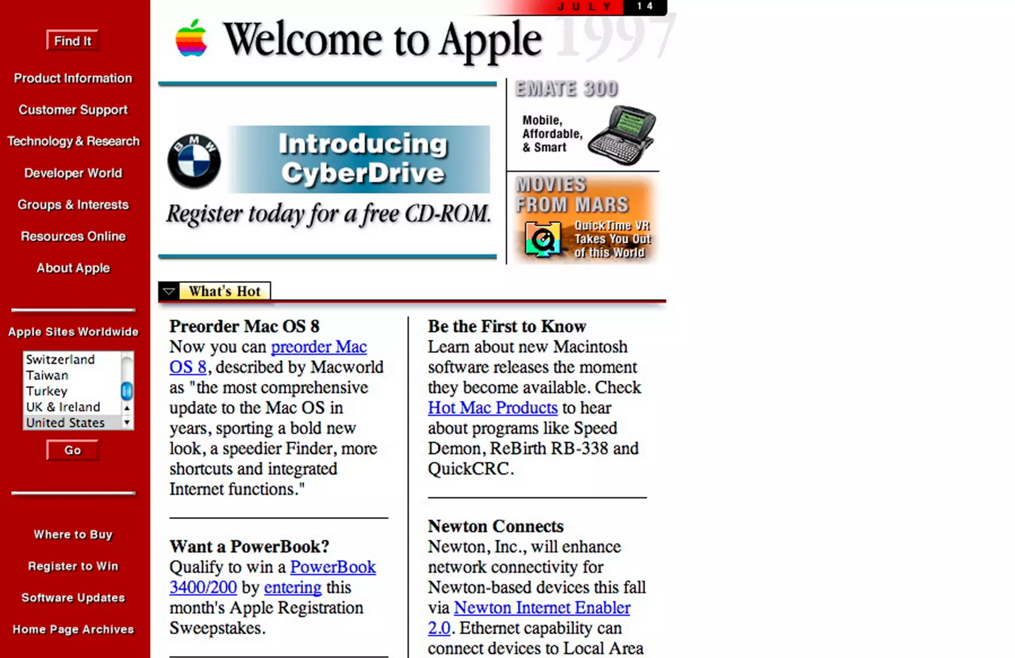 15 Years of Apple's Homepage
