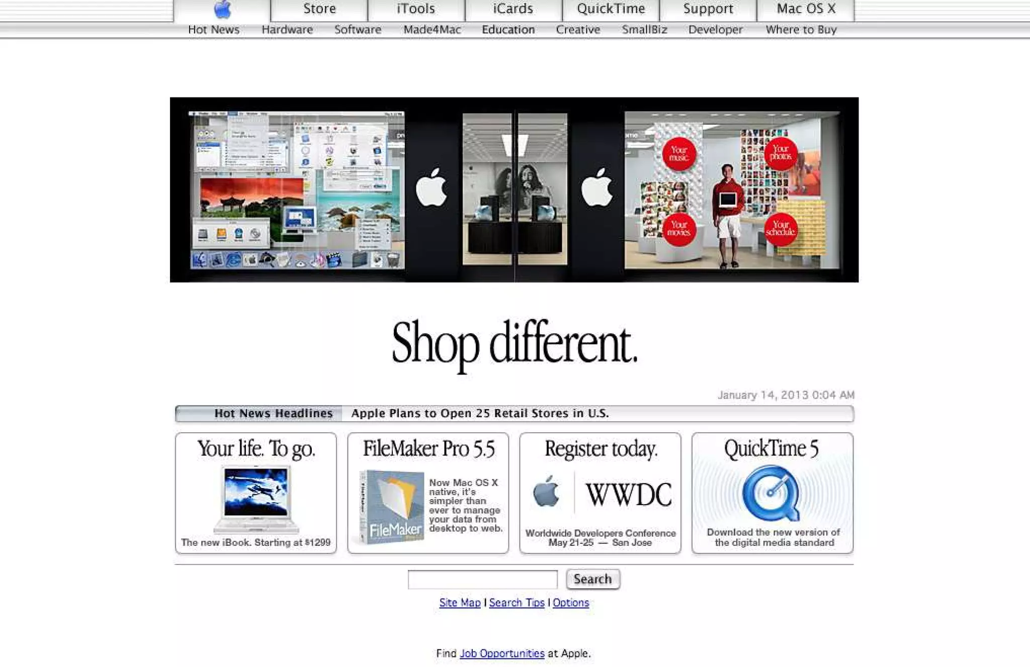 15 Years of Apple's Homepage
