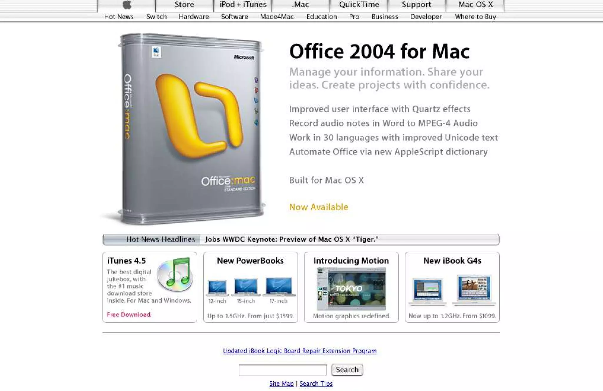 15 Years of Apple's Homepage