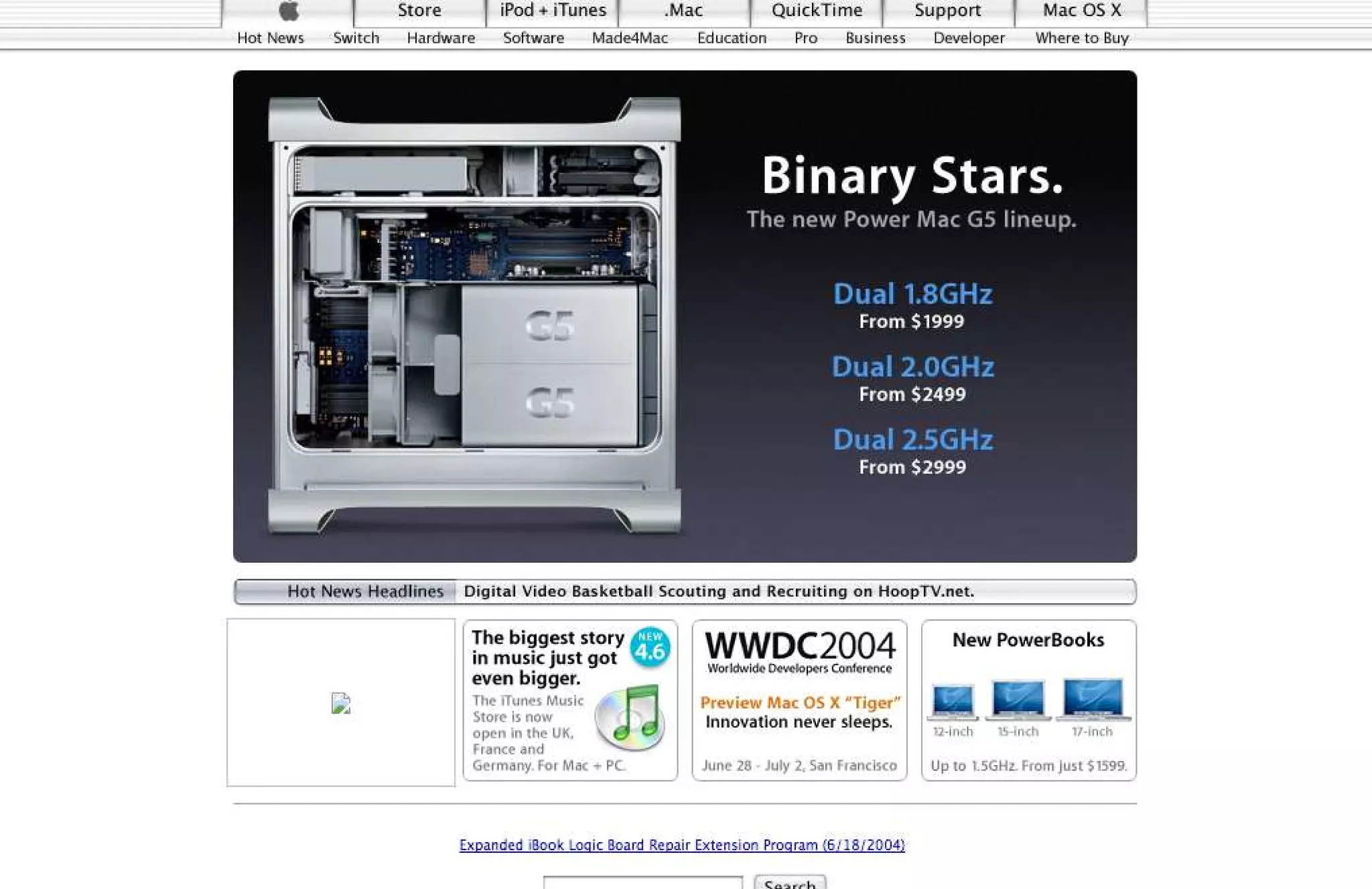 15 Years of Apple's Homepage