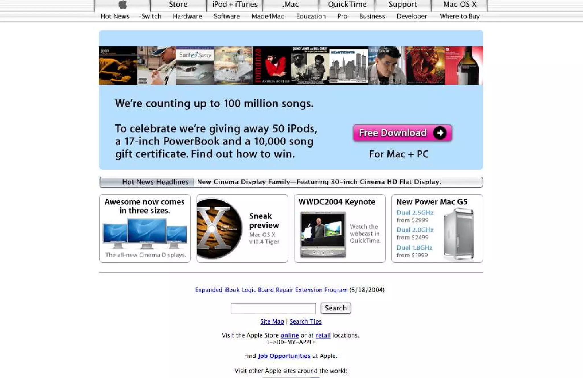 15 Years of Apple's Homepage