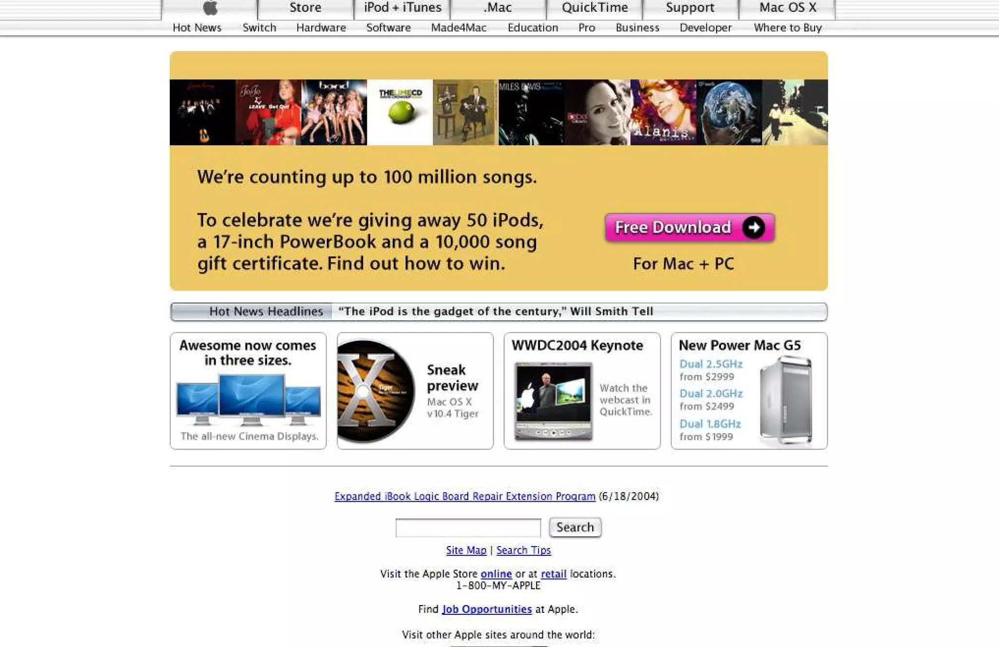 15 Years of Apple's Homepage