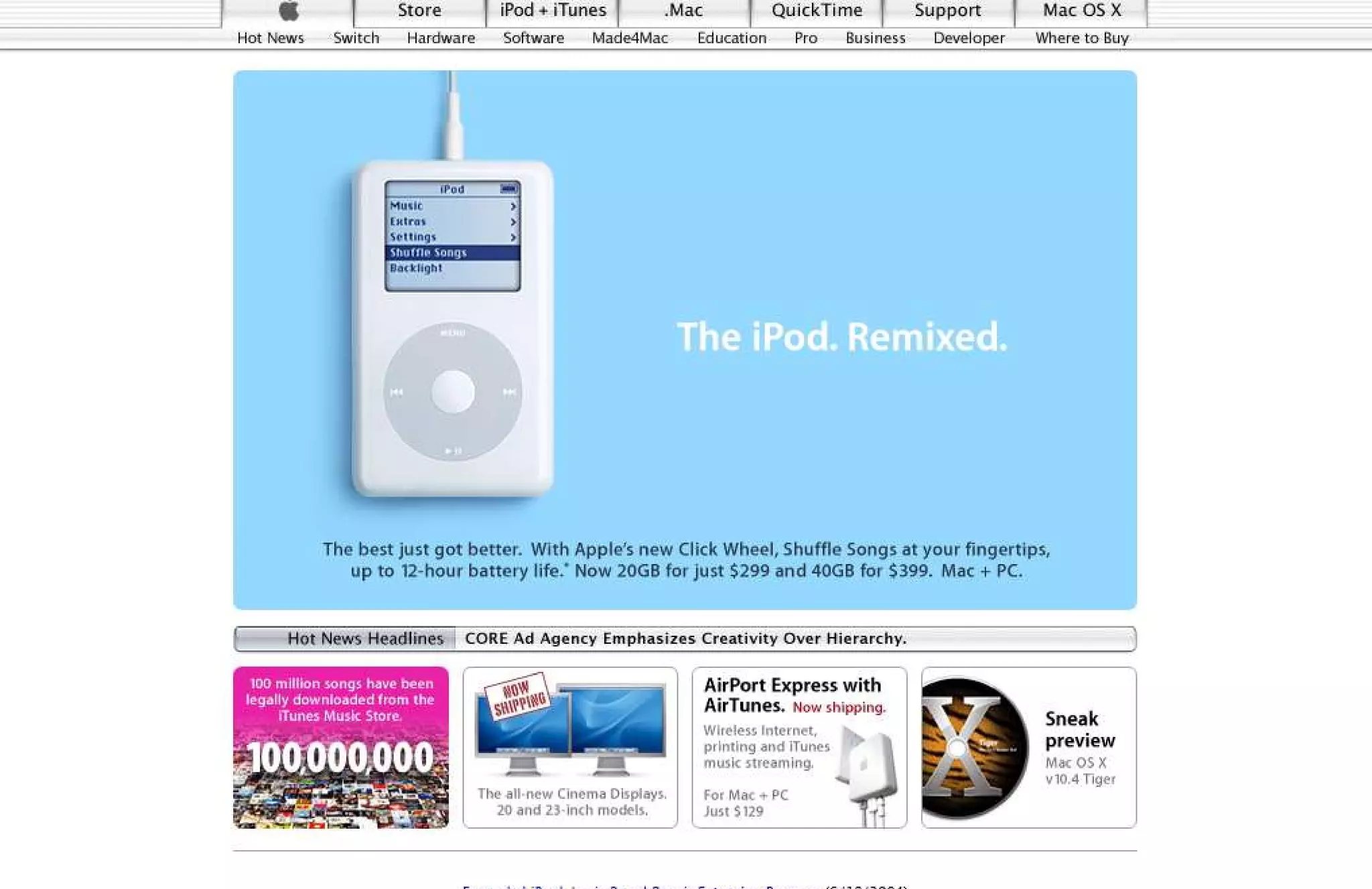 15 Years of Apple's Homepage