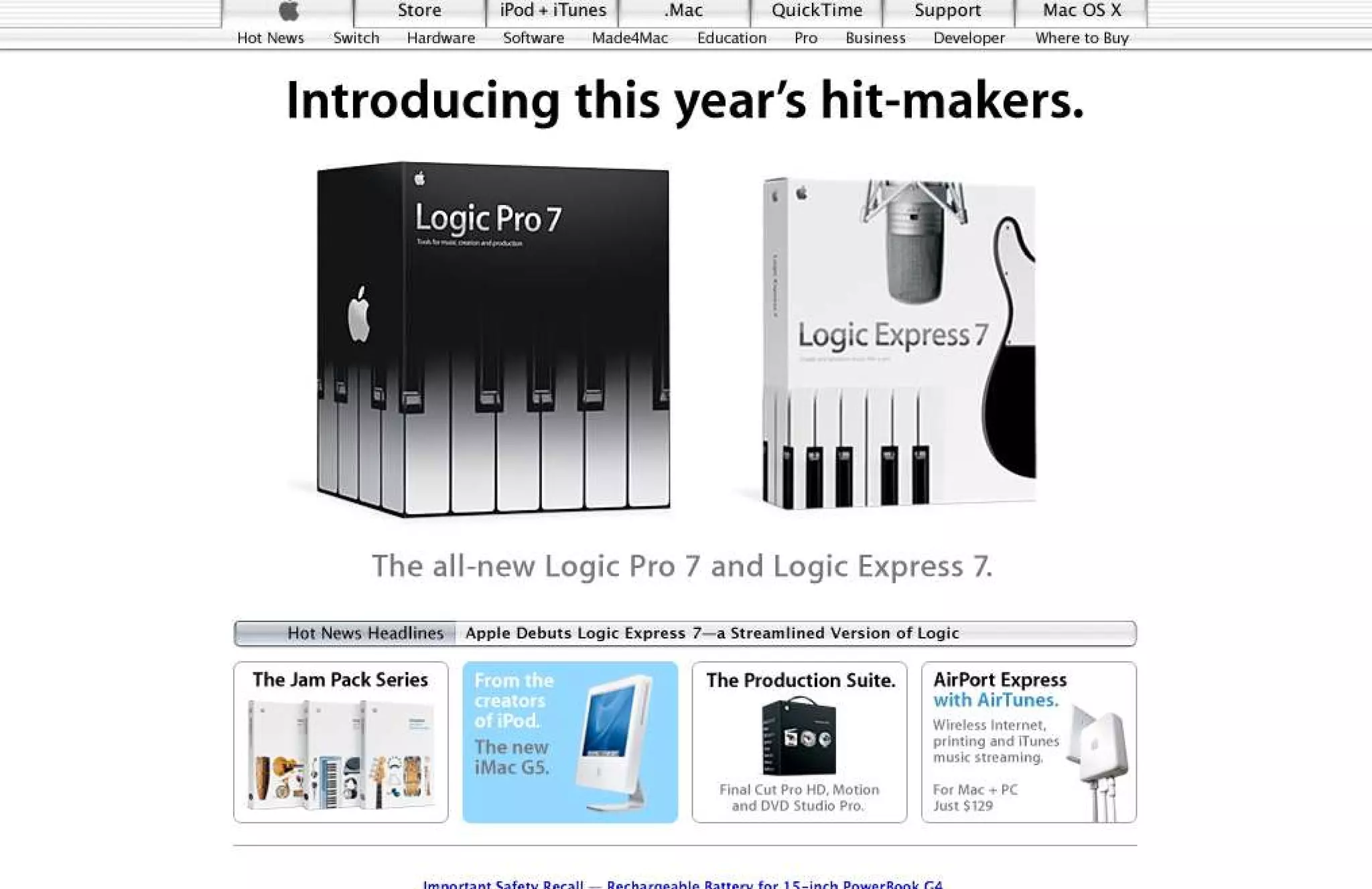 15 Years of Apple's Homepage