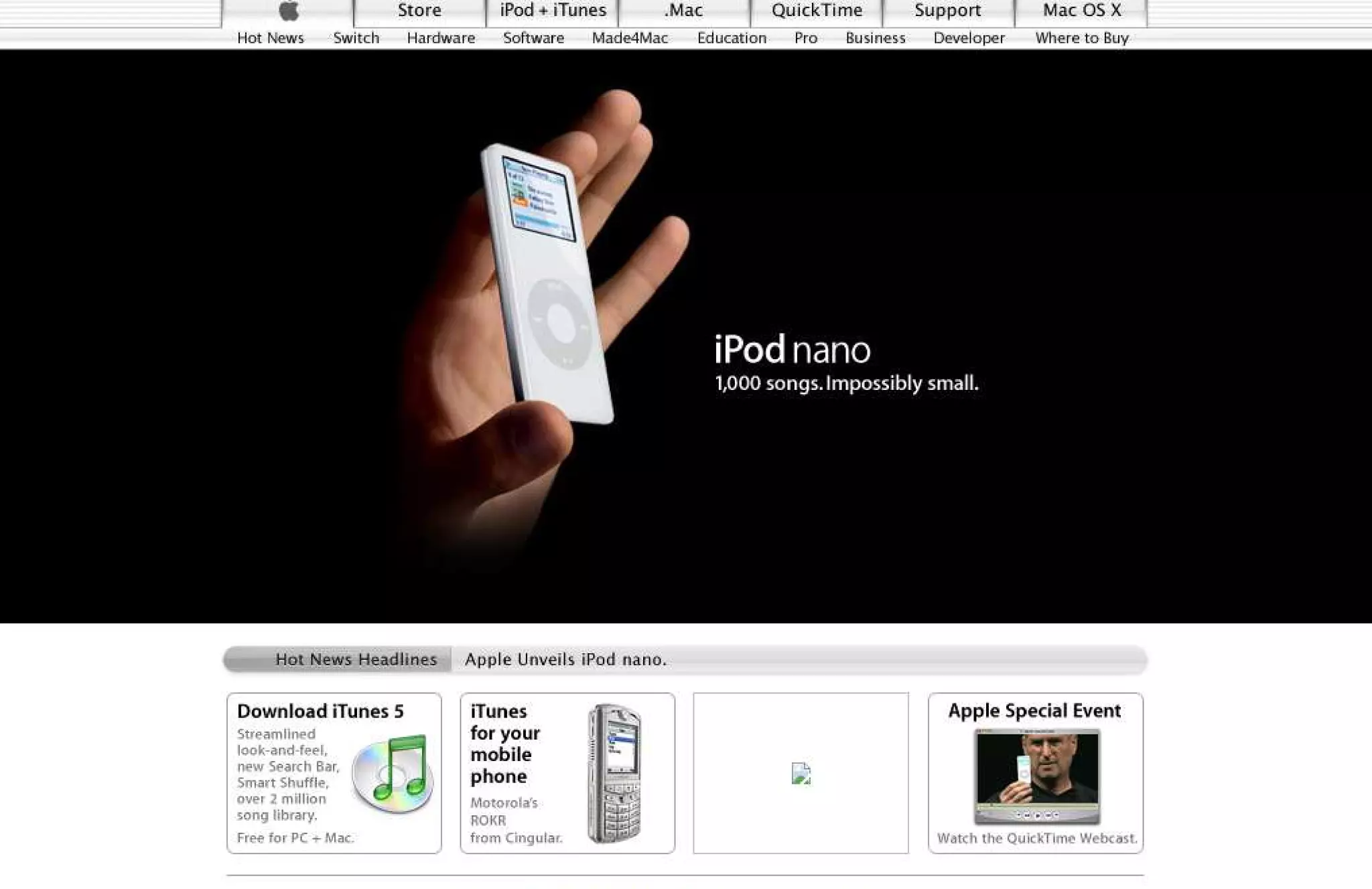 15 Years of Apple's Homepage