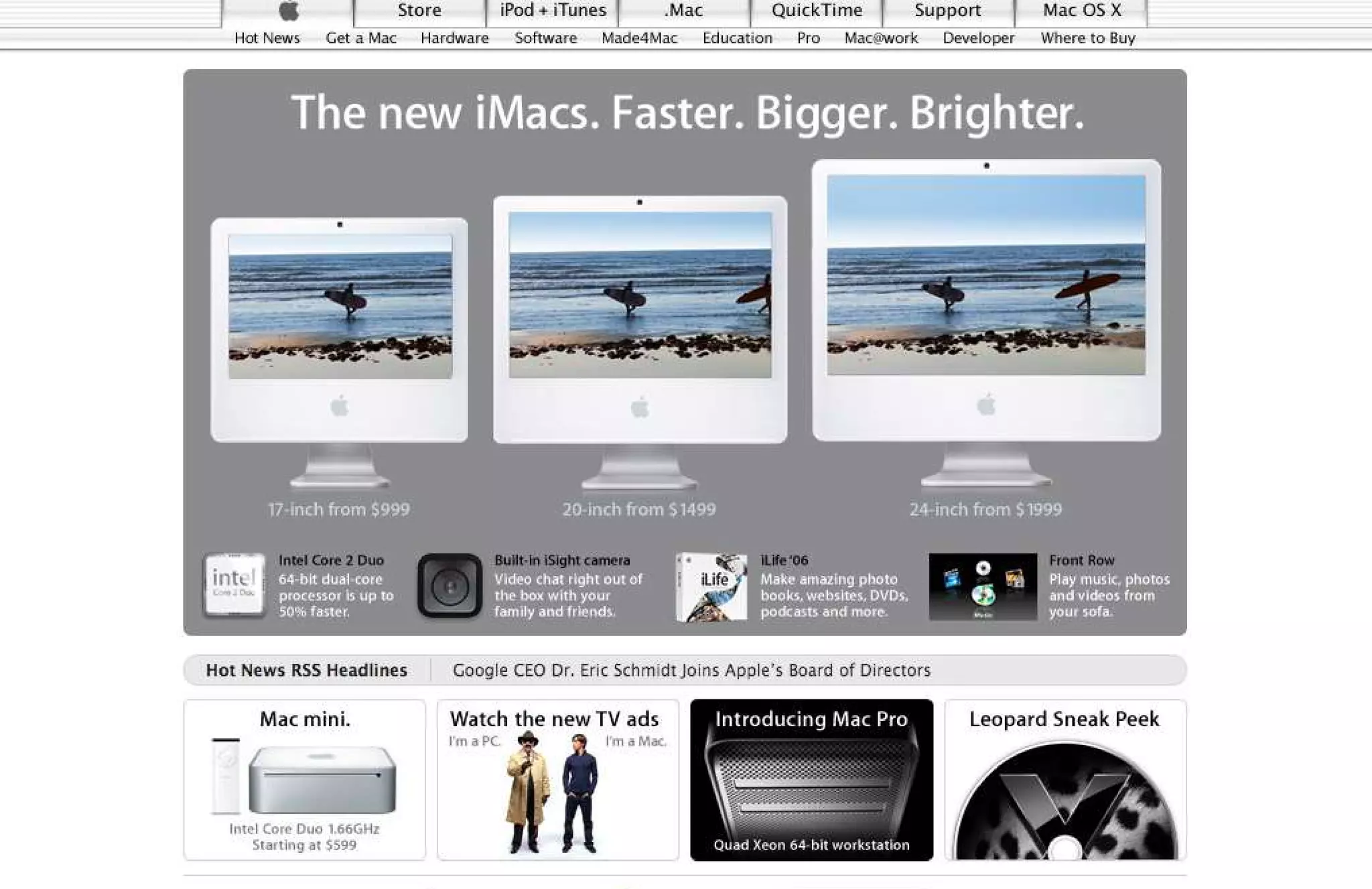 15 Years of Apple's Homepage