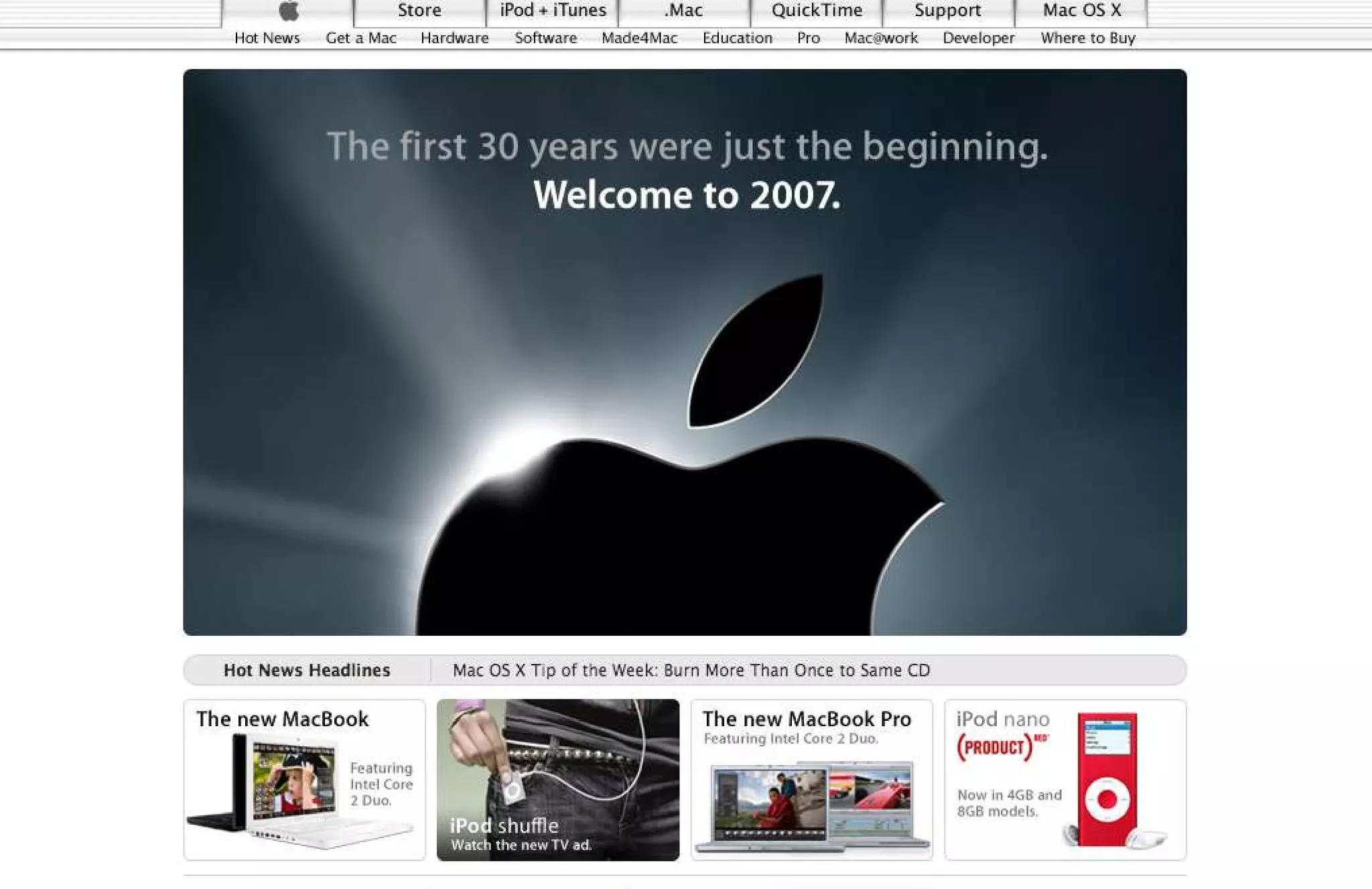 15 Years of Apple's Homepage