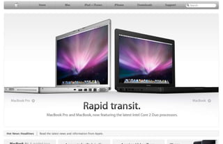 15 Years of Apple's Homepage Slide 113