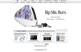 15 Years of Apple's Homepage Slide 18