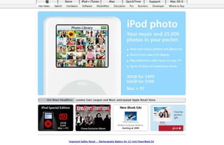 15 Years of Apple's Homepage Slide 78