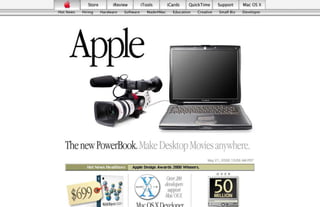 15 Years of Apple's Homepage Slide 9
