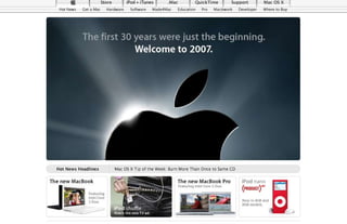 15 Years of Apple's Homepage Slide 99
