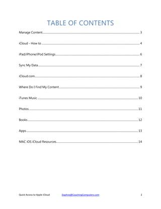 Apple Content Format Apple iCloud Tutorial: Manage Your Content | PDF