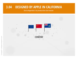 Conception:philipperondepierre.com
3.03
Discours d’intention
Film présenté sur apple.com
2013Designed by Apple in California
De la légende à la production de masse
 