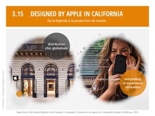 Conception:philipperondepierre.com
3.14
En 2014, Tim Cook, CEO d’Apple, prend la pose chez Foxconn, sous-traitant chinois. macplus.net / Spot TV « Designed by Apple in California », 2013
règles éthiques
affichées
et moi,
et moi,
et moi…
Designed by Apple in California
De la légende à la production de masse
 