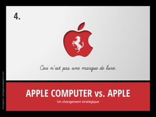Conception:philipperondepierre.com
3.21
L’Europe réclame
à Apple 13 Md €,
jugeant illégal son statut
fiscal privilégié en Irlande.
Tim Cook met en avant
« 1,5 Mn d’emplois* » !
Disque rayé ?…
* « … création et maintien en Europe de plus de 1,5 million d’emplois … » - Lettre ouverte sur apple.com, 08/2016 - Source : Commission européenne
2016Designed by Apple in California
De la légende à la production de masse
2014*
 
