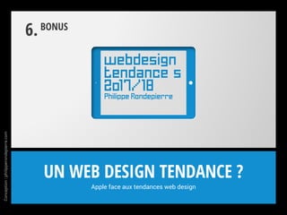 Think different?
Une marque d’influence sous influences
Etc.
Inspirations, influences réciproques, hommages, copies…
Apple, firme à succès, firme à procès.
Litiges Apple Inc. (Wikipédia)
Conception:philipperondepierre.com
5.13
 
