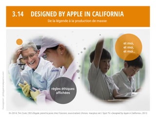 Apple entretient le mythe autour de son fondateur Steve Jobs / Sir Jonathan Ive, designer chargé du design industriel
Conc...