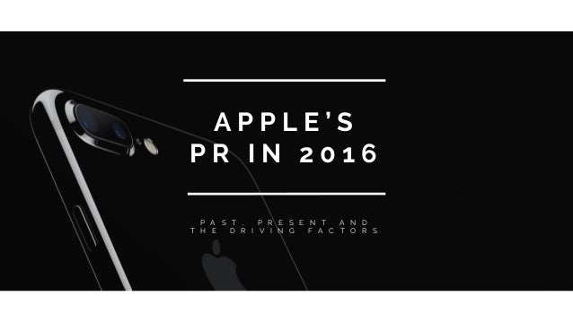 Apple's PR in 2016